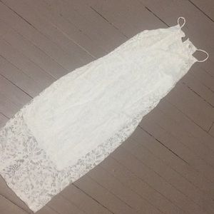 Beautiful white lace overlay dress